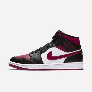 Pantofi Casual Nike Air Jordan 1 Mid Barbati Negrii Albi Rosii | FWKV-90847